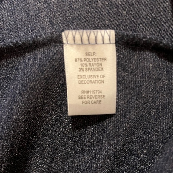 NWT One World Heather Navy T Shirt Dress, size XL - Picture 4 of 5